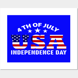 4th of July 1776  American independence day design Posters and Art